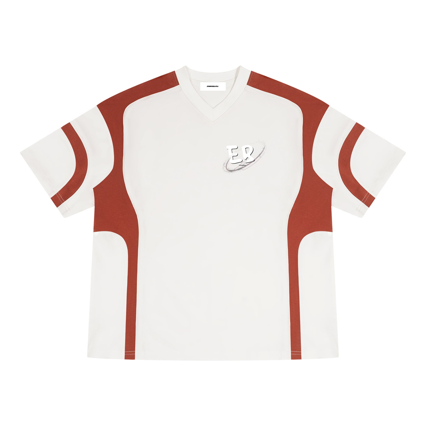 Unisex Color Block V-Neck T-Shirt