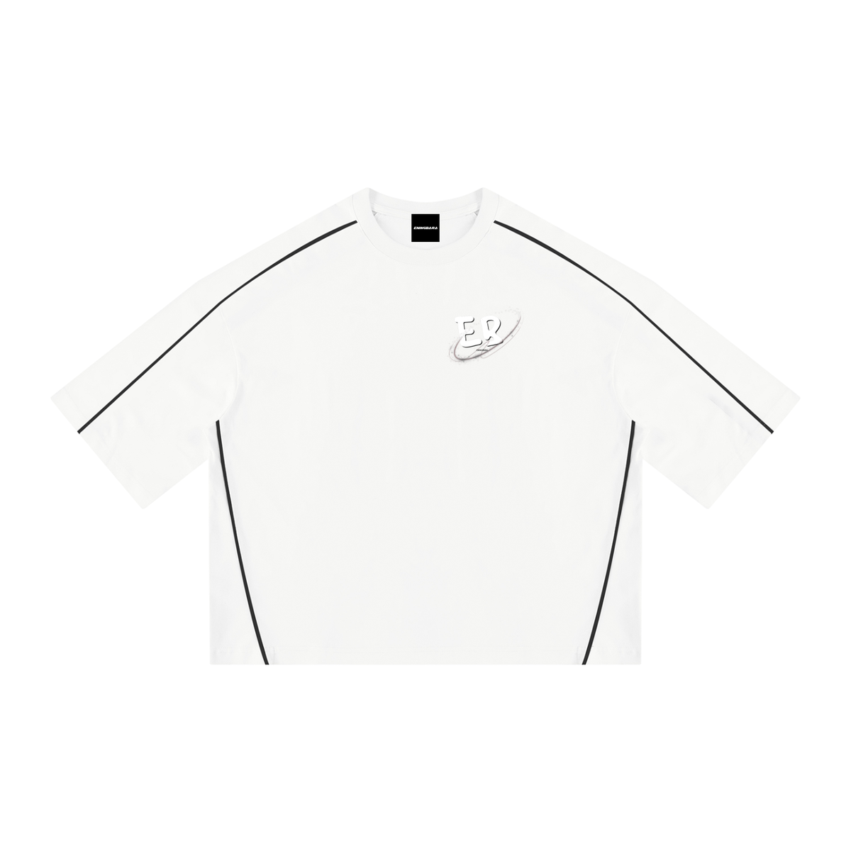 Unisex Heavyweight Boxy Piping T-Shirt