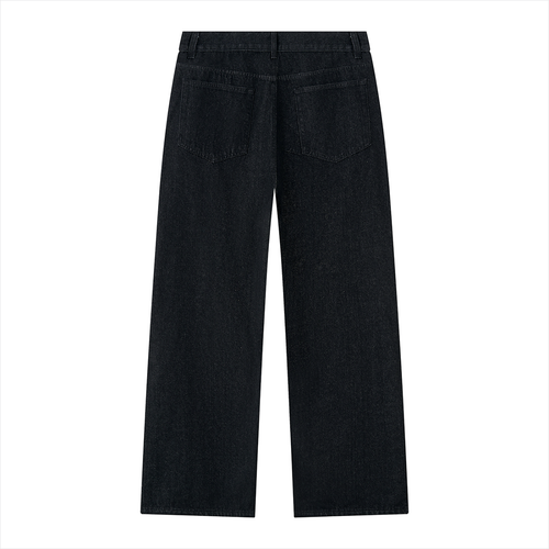 Men's Vintage Wash Wide Leg Denim Jeans