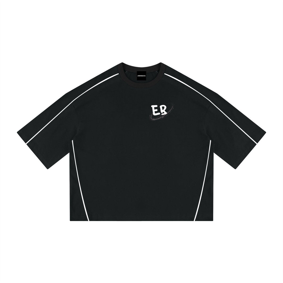 Unisex Heavyweight Boxy Piping T-Shirt