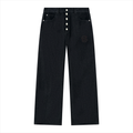 Men's Vintage Wash Wide Leg Denim Jeans