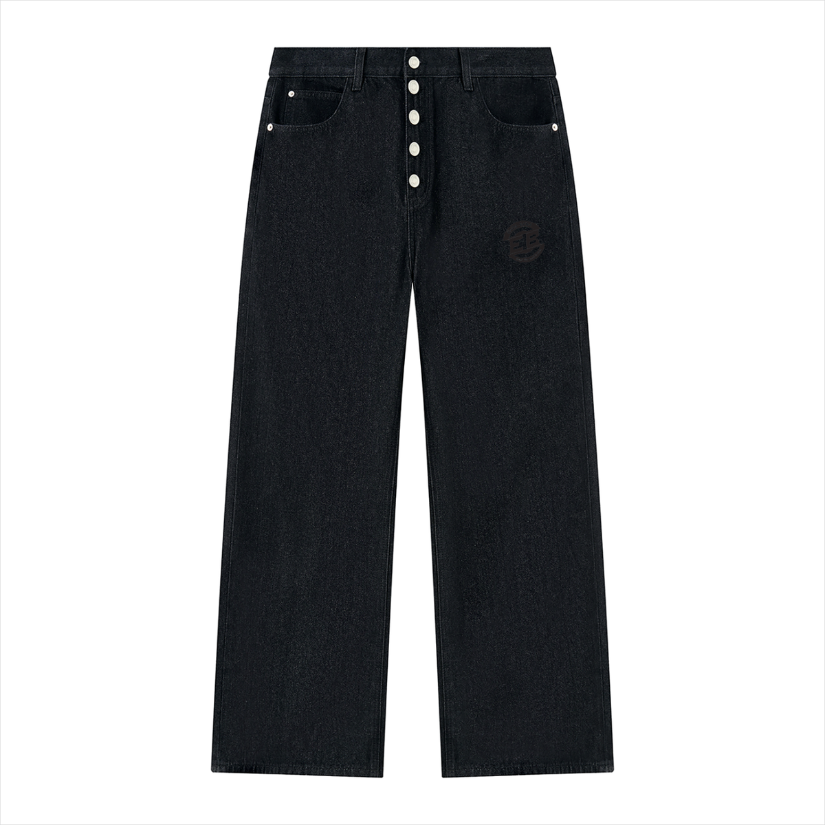 Men's Vintage Wash Wide Leg Denim Jeans